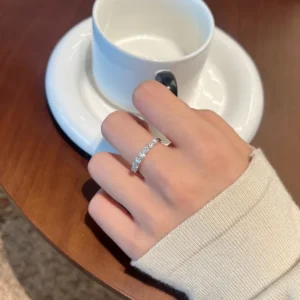 RENSINO Good Quality Lab-Grown Diamonds Sterling Silver 925 Jewellery 925 Sterling Silver Women Wedding Rings