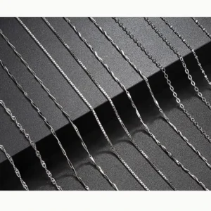 RENSINO HYH All Kinds of 925 Silver Chains for Necklace Silver Jewelry White Pendant Necklaces Geometric Sterling Silver 925 Jewellery