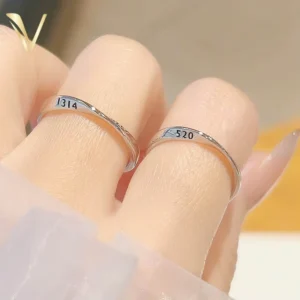 RENSINO Handmade 925 999 Silver Ring Zircon Stones Adjustable US Size 4-12 Luxury Jewelry