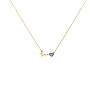 RENSINO Heart Shape Fashion Pendant love Moissanite Necklace Luxury Gold Plated for Women Gift Daily Wear