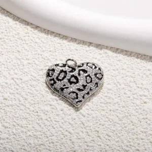 RENSINO Heart Snake Shape Charm Bling Zircon Diamond Pendant Brass Gold Silver Plated Copper Necklace Women Girl Jewelry DIY Making Gift