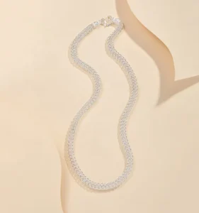 RENSINO High Jewelry S925 Sterling Silver High end Minimalist Link Chain Necklace For Both Men And Women