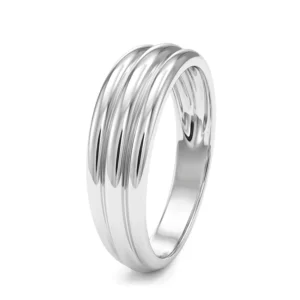 RENSINO High Polished Men’s Ring 925 Sterling Silver Featuring Personalized Original Design Jewelry