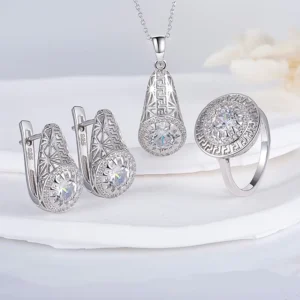 RENSINO High Quality 925 Sterling Silver Jewelry Sets