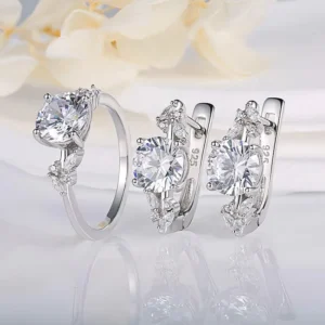 RENSINO High Quality 925 Sterling Silver Luxury Design Jewelry Set