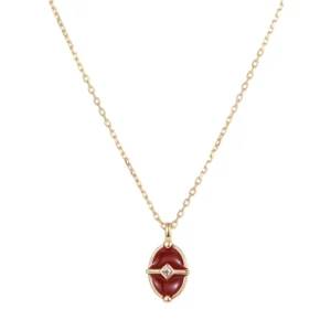 RENSINO High Quality 925 Sterling Silver Zircon Vintage Inspired Enamel Charm Necklace For Women