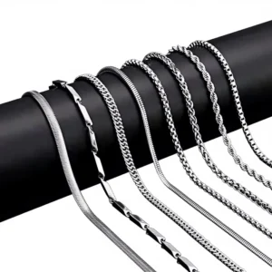 RENSINO High Quality Anti Tarnish Stainless Steel Necklace Hip Hop Cuban Link Chain Snake Chain Clavicle & Sweater Chain For Men