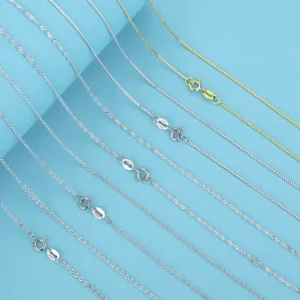RENSINO High Quality Cadenas De Plata 925 Al Por Mayor Sterling Silver Rhodium Plated Silver Necklace Chain