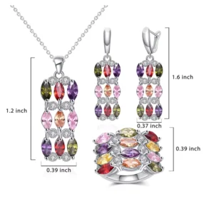RENSINO High Quality Custom Jewelry Jewelry Sets Stainless Steel Set Silver