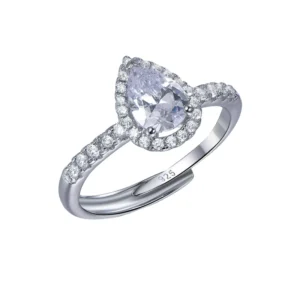 RENSINO High Quality D Grade Moissanite Wedding Ring Adjustable 925 Sterling Silver Moissanite Fine Jewelry Engagement Rings