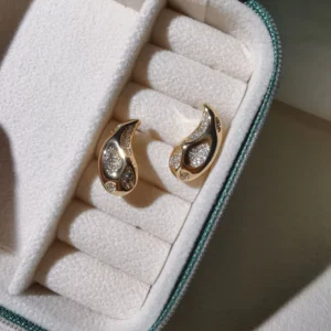 RENSINO High Quality Elegant Drop Silver Earrings in 925 Sterling Silver k Gold Plated