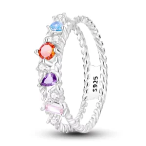 RENSINO High Quality Fashion Classic 925 Sterling Silver 18K Gold Plated Zircon Rose Cut Luxury Ring for Multi Gender Daily Wear