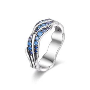 RENSINO High Quality Fashion Classic 925 Sterling Silver Zircon Rose Cut Channel Setting Luxury GDTC Certified Ring for Daily Wear