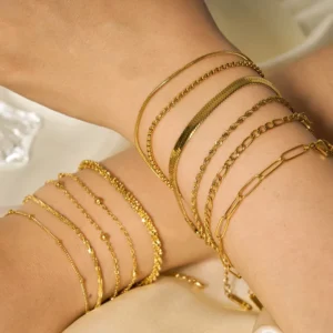 RENSINO High Quality Italian Charms Bulk Non Tarnish Stainless Steel 18 Gold Plated Heart Phrase Series Italian Charm Bracelet