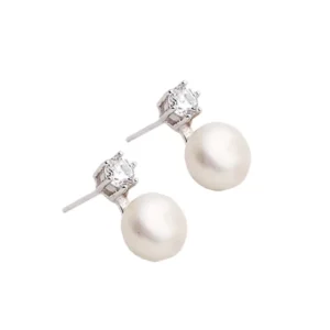 RENSINO High Quality Jewelry Joyeria De Plata 925 Sterling Silver Freshwater Pearl Stud Earring