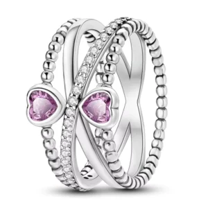 RENSINO High Quality Luxury Fashion Classic 925 Sterling Silver Zircon Ring with Rose Cut and Channel Setting for Daily Wear