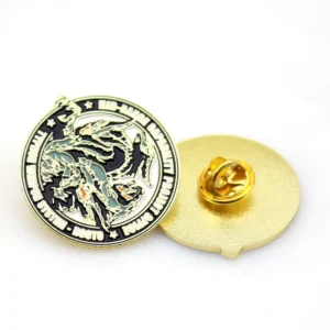 RENSINO High Quality Modern Fashion Logo Metal Brooches Gold Silver Plated Custom Souvenir Soft Hard Enamel for Badge