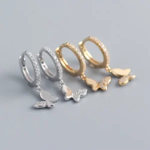 RENSINO High Quality Silver 925 Natural Stone Stud Earrings Elegant Geometric Trendy Fashion Design Gold Plated