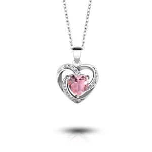 RENSINO High Quality Unique Fashion Jewelry Heart Necklaces Luxury Pendants Necklace Jewelry 925 Silver Custom Logo Shenzhen