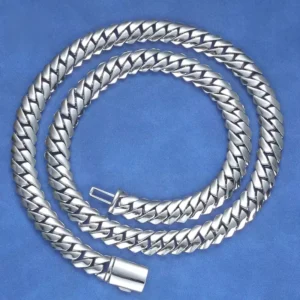RENSINO Hip Hop Jewelry 12mm Miami Cuban Link Chain 18k Gold Plated 925 Silver Hip Hop Fine Jewelry Custom Rapper Men’s Necklace