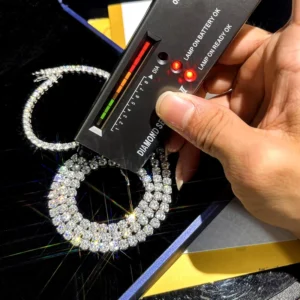RENSINO Hip Hop Style D VVS Diamond Moissanite Tennis Bracelet 3 6mm 925 Sterling Silver Gold Plated Moissanite Tennis Chains
