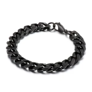 RENSINO Hip hop Stainless Steel Cuban Link Chain Retro Male Bracelet