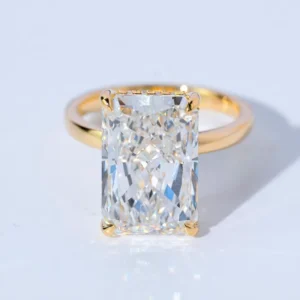 RENSINO IGI Certified 7.2CT Vvs Lab Grown Diamond Custom Unique Engagement Rings Luxury Yellow Gold 925 Sterling Silver Ring Jewelry