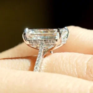 RENSINO IGI Certified Vvs Lab Grown Diamond Custom Unique Engagement Rings Luxury White Gold 925 Silver Diamond Engagement Ring Jewelry