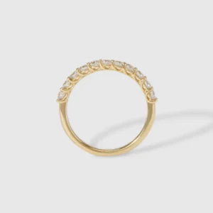 RENSINO IGI Certified Vvs Lab Made Diamond Wedding Ring 925 Silver Round Lab Created Diamond Band Ring for Women