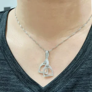 RENSINO Iced Out CZ Paved Horse Hoof Pendant Necklace Women’s Fashion Jewelry