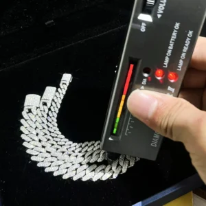 RENSINO In Stock 6MM 8MM 10mm 12mm 15mm Hip Hop 925 Silver Cuban Necklace Bracelet Iced Out D VVS Moissanite Cuban Link Chain