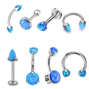 RENSINO Indian Jewelry New Design Titanium G23 Opal Series Jewellery Body Piercing Earring Jewellery Accessories Fine Jewellery Earrings