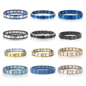 RENSINO Italian Charm Bracelet Base Chain Charm Link Fit 9mm Stainless Steel Bracelet DIY Fashion Men Women Jewelry Gift
