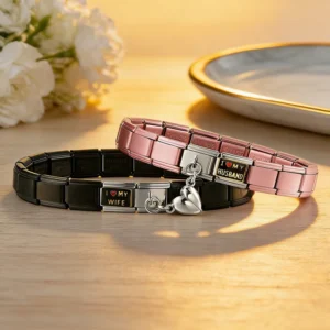 RENSINO Italian Charm Bracelet Magnetic Heart Couple Bracelet Charm Fit 9mm Stainless Steel Bracelet DIY Fashion Jewelry Gift