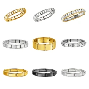 RENSINO Italian Charm Bracelet Silver Gold Base Italian Bracelet Link Stainless Steel Y2K Jewelry for Women Valentine Day Gift