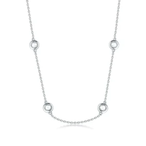 RENSINO JCA Custom Fashion Ladies High Personalized 925 Sterling Silver Minimalist Diamond Necklace Zirconia Sparkling Jewelry Chains