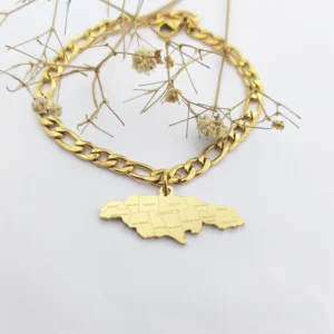 RENSINO Jamaica Bracelet Gold Plated Anklets Joyeria Fina Stainless Steel De China Accessories Women Indian Jewellery Fashion Map Buyers