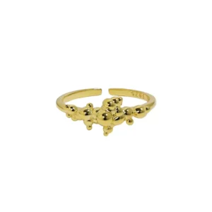 RENSINO Japanese Wind Fine Jewelry Cell Shape Fine Ring S925 Sterling Silver Opening Ring Custom