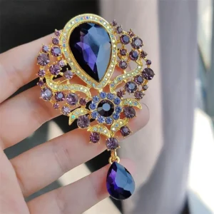 RENSINO Jc Designer Safety Pin Brooch, Beauty Fashion Luxury Alloy Brooch