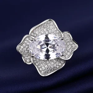 RENSINO Jewelry 925 Silver Sterling Sparkle Ring