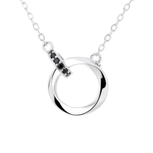 RENSINO Jewelry 925 Sterling Silver Interlocking Necklace Women’s Light Luxury