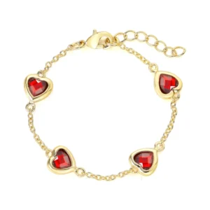 RENSINO JingJing Jewelry Minimalist Trendy Tarnish Free Kids Girl’s Custom DIY Hearts Charms Adjustable Stainless Bracelets