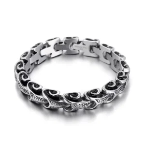 RENSINO KALEN Casting Man Stainless Bracelets Steel Pulsera Para Hombre En Plata