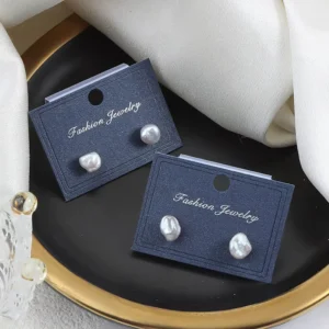 RENSINO Keshi Blue Grey Natural Chip Pearl Stud Earrings Baroque Irregular Jewelry Non Nucleated Full S925 Sterling Silver