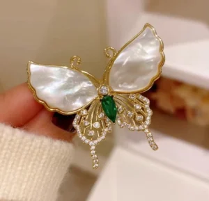 RENSINO Korean Elegant Silver Pin Alloy Rhinestone Wedding Flower Brooch for Everyone