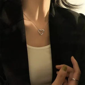 RENSINO Korean Style Niche Design Copper Bamboo Chain Necklace Jewelry Womens Sporty Style All Match High End Influencer Like Light