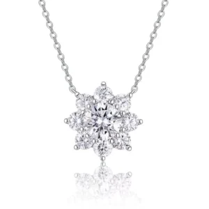 RENSINO Korean style Ins inspired Niche Design Sunflower Collarbone Chain Popular Europe America Stackable 925 Sterling Silver Necklace
