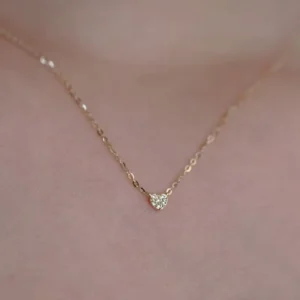 RENSINO LT 093 New S925 Ultra Mini Elegant Heart Shaped Collarbone Chain Necklace for Women Trendy Pendant with Zircon Main Stone