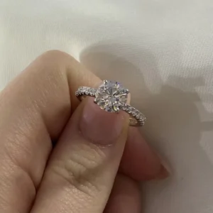 RENSINO Lab Grown Diamond Engagement Wedding Ring 925 Sterling Silver IGI Certified CVD HPHT Solid 18k Gold Plated Women Oval Cut