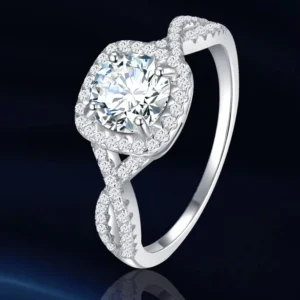 RENSINO Lab Grown Diamond Ladies Ring Fine Jewelry 925 Sterling Silver Women Luxury Moissanite Wedding Finger Ring